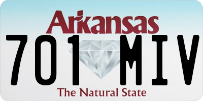 AR license plate 701MIV