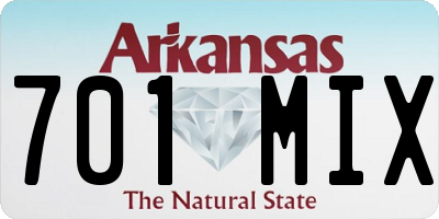 AR license plate 701MIX