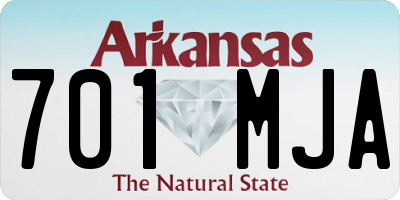 AR license plate 701MJA