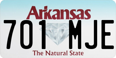 AR license plate 701MJE