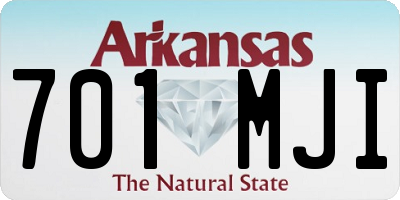 AR license plate 701MJI