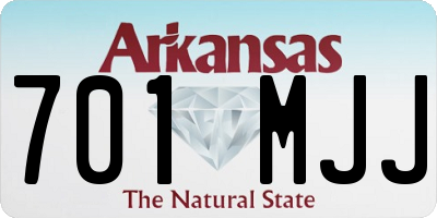 AR license plate 701MJJ