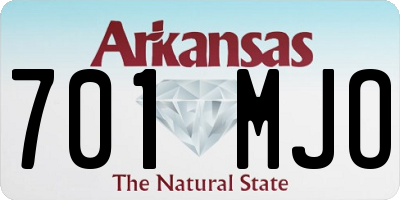 AR license plate 701MJO