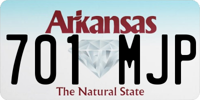 AR license plate 701MJP