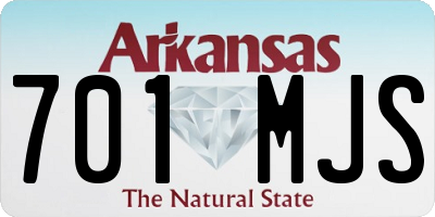 AR license plate 701MJS