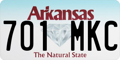 AR license plate 701MKC
