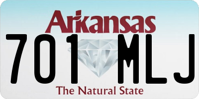 AR license plate 701MLJ