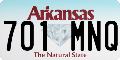 AR license plate 701MNQ