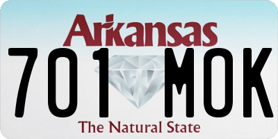 AR license plate 701MOK