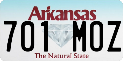 AR license plate 701MOZ