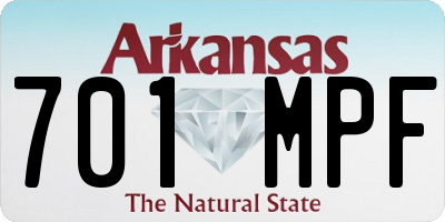 AR license plate 701MPF