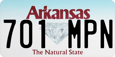 AR license plate 701MPN