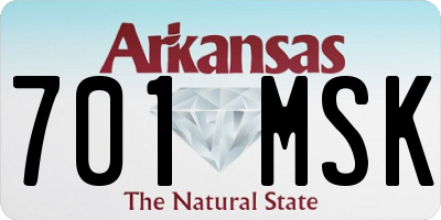 AR license plate 701MSK