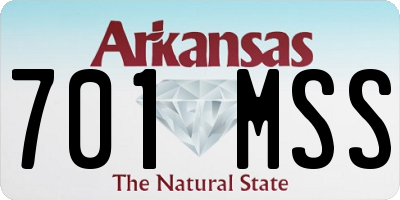 AR license plate 701MSS