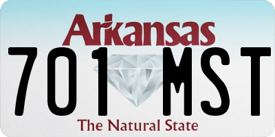 AR license plate 701MST