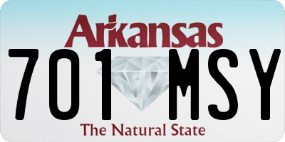 AR license plate 701MSY