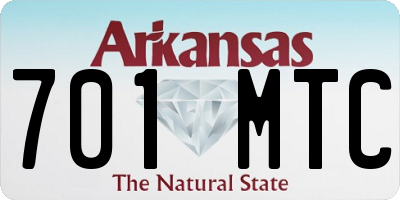AR license plate 701MTC