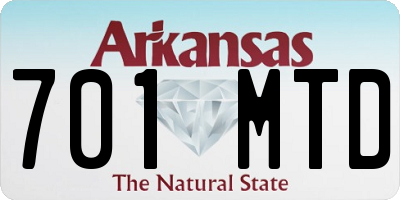 AR license plate 701MTD