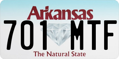 AR license plate 701MTF