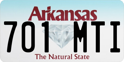 AR license plate 701MTI