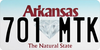 AR license plate 701MTK