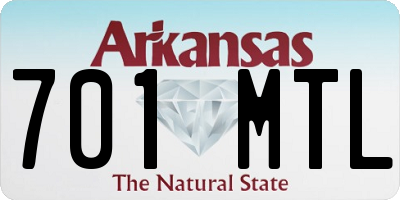 AR license plate 701MTL