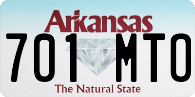 AR license plate 701MTO