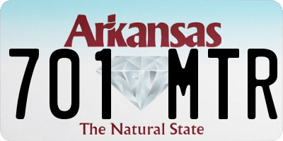 AR license plate 701MTR