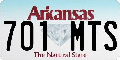 AR license plate 701MTS