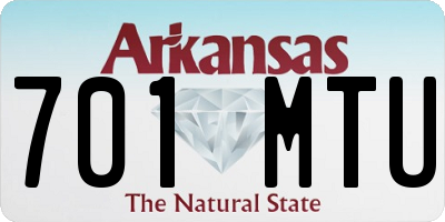 AR license plate 701MTU