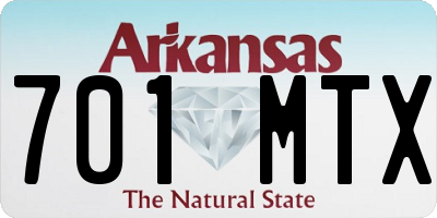 AR license plate 701MTX