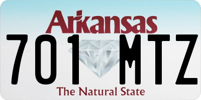 AR license plate 701MTZ