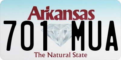 AR license plate 701MUA