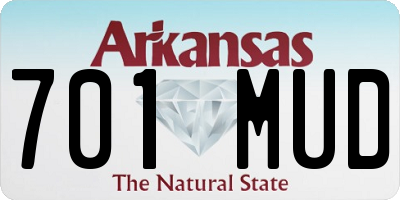AR license plate 701MUD