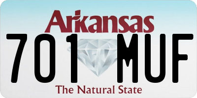 AR license plate 701MUF