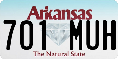 AR license plate 701MUH