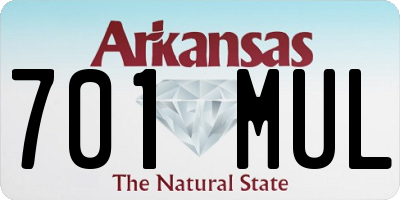AR license plate 701MUL