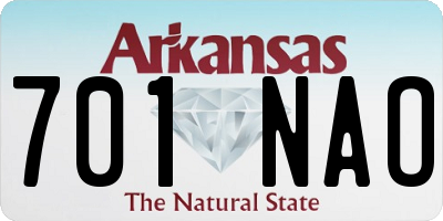AR license plate 701NAO