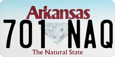 AR license plate 701NAQ