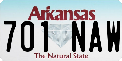 AR license plate 701NAW