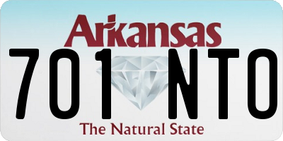 AR license plate 701NTO