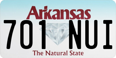 AR license plate 701NUI
