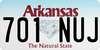 AR license plate 701NUJ