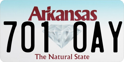 AR license plate 701OAY