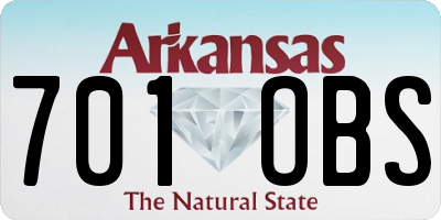 AR license plate 701OBS