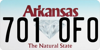 AR license plate 701OFO