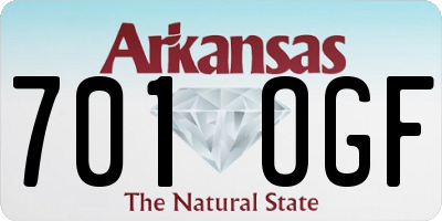AR license plate 701OGF