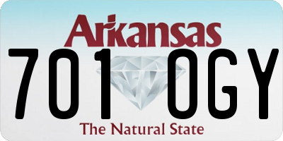 AR license plate 701OGY
