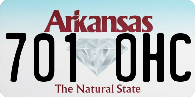 AR license plate 701OHC