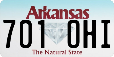AR license plate 701OHI